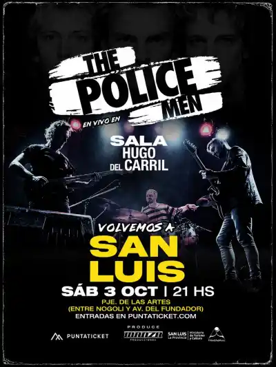 The Police Men vuelve a San Luis y promete un repertorio que pocos escucharon