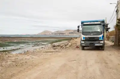 La erosión marina se comió el acceso al Km. 5: ya trabajan en calle Arenales