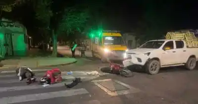 Impacto brutal en Guaymallén: una motociclista terminó grave tras un choque en la madrugada