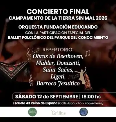 El campamento que reunió a músicos de todo el país cierra con un concierto único en Posadas