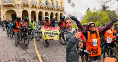 Cientos de peregrinos en bici llegaron a la Catedral y el motivo que los trajo conmovió a todos