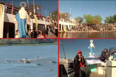 La Virgen navegó el Paraná en su 50º aniversario: el mensaje que dejó Monseñor Martín