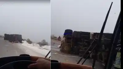 Volcó un camión en la Cuesta de Bárcena: el dato que complica a todos los que pasan por la Ruta 9