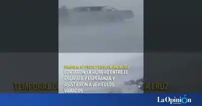 Cortaron la ruta 40 en Santa Cruz: el tramo que quedó intransitable por el temporal