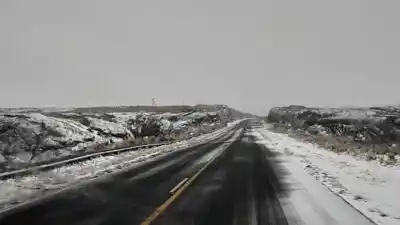 Cortaron las Altas Cumbres por hielo y ni los policías pueden caminar