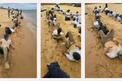 Niños en remera a 13 grados y bajo "instrucción militar" en la Costanera: la pregunta que nadie responde