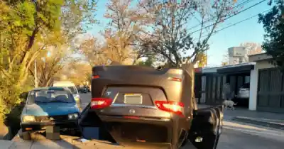 Chocaron en Alem y Moldes: uno terminó volcado y hay un dato que llamó la atención