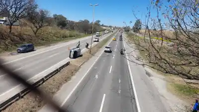 Impactó contra una columna en Ruta 66 y la camioneta terminó de costado: qué se sabe del conductor