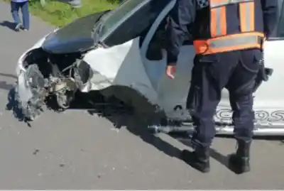 Chocaron en la ruta 307 cerca del control policial