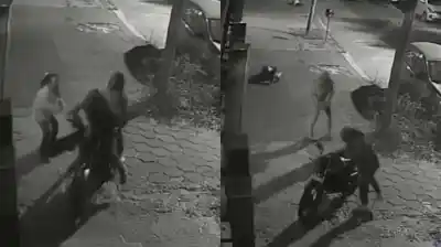 La Plata: la desesperada reacción de una mujer ante el ataque de dos motochorros que quedó grabada