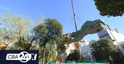 Un gigante de 15 metros apareció en el Parque de las Tejas: nadie imagina qué hay adentro