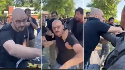 Violencia en una universidad: Un profesor golpea a estudiantes y el video se viraliza