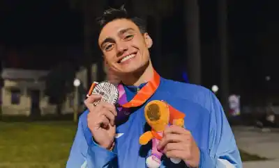 Un catamarqueño se subió al podio en los Odesur y quedó detrás de una leyenda del patinaje