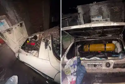 Un policía acusado de quemar el auto de su ex: lo que encontraron en su casa