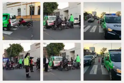 Un efectivo del Servicio Penitenciario chocó contra una camioneta municipal en pleno centro y hay un dato que llamó la atención