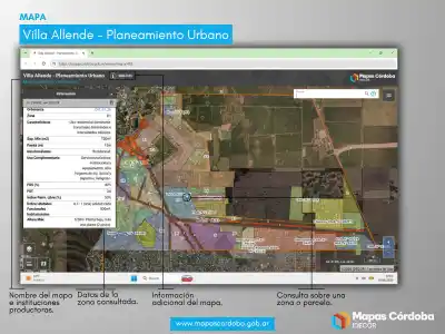 Villa Allende abrió sus mapas: dónde construir y qué se puede hacer en cada parcela, a un clic