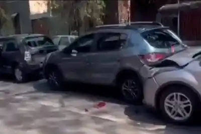 Un choque en cadena sorprendió al mediodía en pleno centro de Paraná: lo que quedó sobre el asfalto