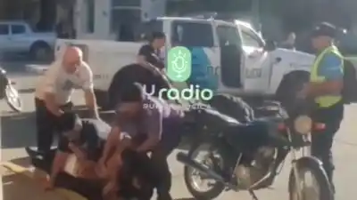 Un accidente en Bolívar terminó con detenciones y motos secuestradas tras un tenso forcejeo