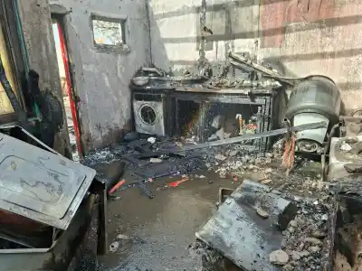 Ardía una casa en Pocito y los bomberos llegaron justo para frenar algo peor