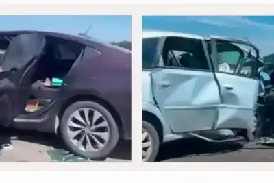 Ruta 12: dos autos chocaron de frente en Villa Olivari y no hubo forma de salvarlos