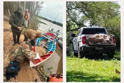 Veda en el río: los que igual salieron a pescar no esperaban con quién se iban a cruzar
