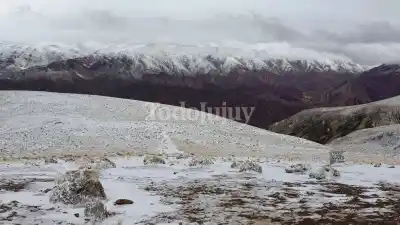 El frío no dio tregua en Jujuy: los paisajes que amanecieron bajo la nieve a días de la primavera
