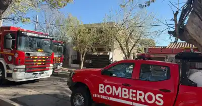 Se despertaron con el fuego: un depósito de Luján de Cuyo ardió y lo que había adentro quedó destruido