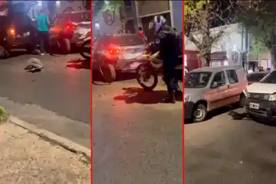 Cuatro autos chocaron frente al Quique Club: una mujer herida y un cruce picante entre conductores