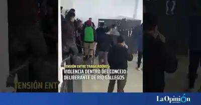 Violencia en el Concejo: cuatro personas entraron a buscar a un trabajador y la respuesta no tardó