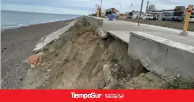 El mar avanza sobre Caleta Olivia y en la Legislatura buscan frenarlo con una medida de urgencia