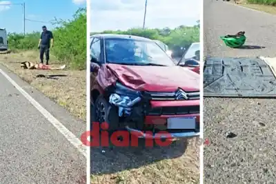 Pedaleaba por la Ruta 3 cuando un auto lo embistió: el detalle que llamó la atención de los peritos