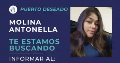 La Policía busca a Antonella en Puerto Deseado: tiene un tatuaje que llama la atención