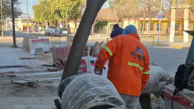 La avenida San Martín no para: la obra que ya cambia el centro de Puerto San Martín