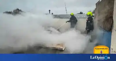 Se incendió la parte de arriba de un comercio en Caleta Olivia y hay un dato que llamó la atención