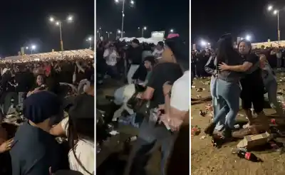 La fiesta folclórica en Lules terminó a trompadas y botellazos: el video que lo muestra todo