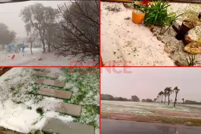 El cielo se desplomó sobre Paraná: piedras sin parar y una postal que sorprendió a todos