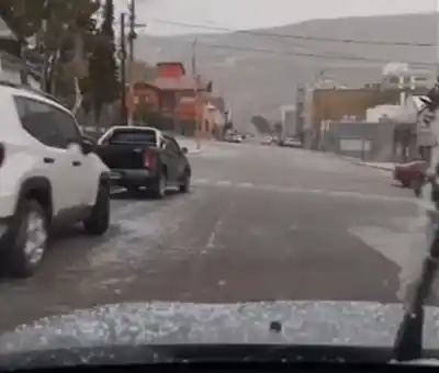 El primer día de primavera en Comodoro tuvo un broche inesperado: granizo, nieve y viento