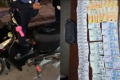 Persecución de motos en Paraná: dos hermanos de 14 y 15 años, un arma y casi 500 mil pesos