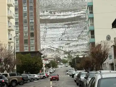 Comodoro amaneció con nieve y granizo el primer día de la primavera: el detalle que sorprendió a todos