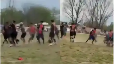 La final de inferiores en Recreo que terminó con la cancha invadida y dos árbitros lesionados
