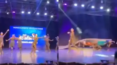 Una pantalla gigante se desplomó sobre las bailarinas en plena competencia: lo que nadie hizo en el teatro