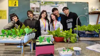 Plantaron lechugas en la terraza de una escuela de Rosario y ahora las llevan a una feria nacional