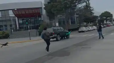 Comodoro: una camioneta avanzó contra la marcha de ATE y una trabajadora terminó a centímetros del impacto