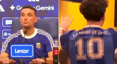 Un hincha irrumpe en la conferencia de Scaloni y deja una pregunta incómoda en el aire