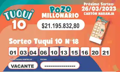 El Tuqui 10 “Volvió a quedar vacante y suma más de 20 millones”