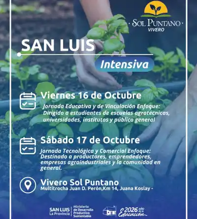 Sol Puntano abre sus puertas: dos jornadas a pura producción vegetal en Juana Koslay