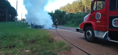 Iban en familia por la Ruta 12 y el auto se convirtió en una bola de fuego: cómo salieron