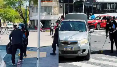 Iba cruzando en pleno centro y un auto lo embistió: lo que pasó después