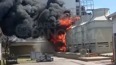 Trabajaban con una soldadora en Coteminas y de repente todo se llenó de humo