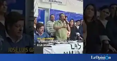 Garrido redobló la apuesta en Santa Cruz y lanzó un desafío cara a cara a Grasso